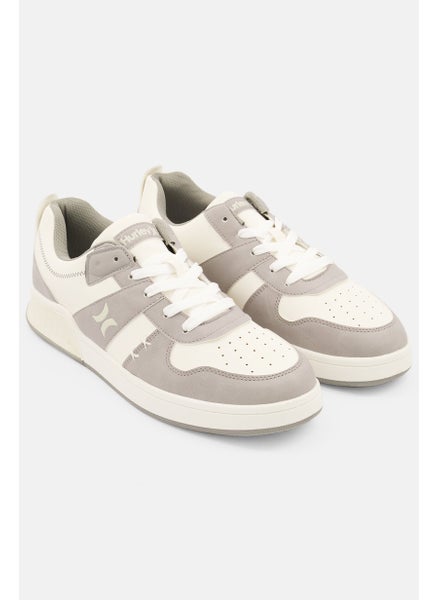 اشتري Women Medium Two Tone Lace Up Casual Shoes, White/Grey في السعودية