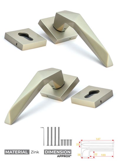 Buy Mortise Zinc Door Handle (Satin W1002) in Saudi Arabia