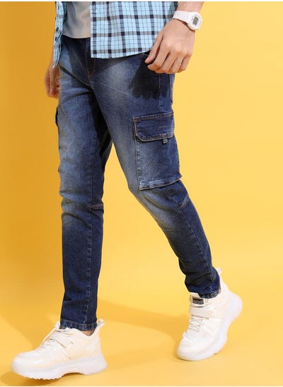 Buy Skinny Fit Ankle Length Cargo Jeans in Saudi Arabia