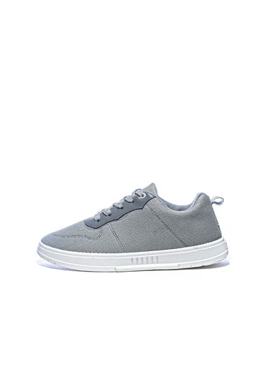 Buy Canvas Lace-Up Flat Sneakers for men - GREY in Egypt