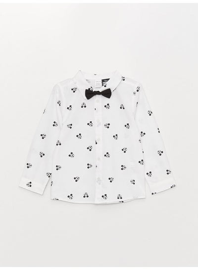 Buy Long Sleeve Mickey Mouse Patterned Baby Boy Shirt and Bowtie in Egypt