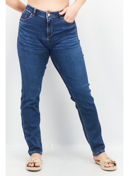 اشتري Women Slim Fit Dark Wash Stretchable Denim, Navy في السعودية