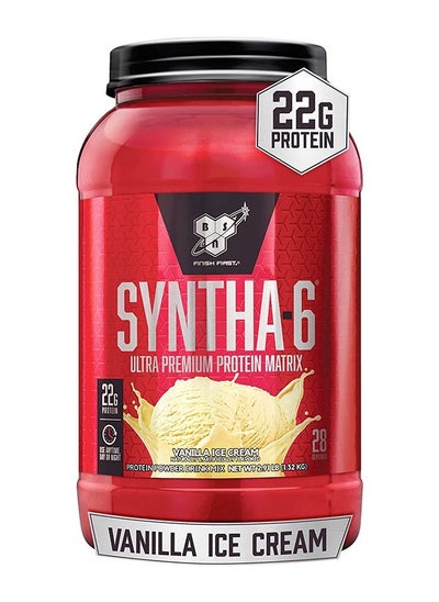 اشتري Syntha-6 Ultra Premium Protein Matrix, Whey Protein Powder, Micellar Casein, Milk Protein Isolate - Vanilla Ice Cream, 2.91 lbs, 28 Servings في الامارات