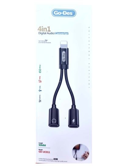 Buy 4in1 iPhone adapter, audio and charging adapter connector in Saudi Arabia