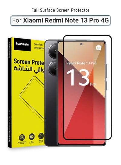 Buy Xiaomi Redmi Note 13 Pro 4G Screen Protector – Premium Edge to Edge Tempered Glass, High Transparency, Delicate Touch, Anti-Explosion, Smooth Arc Edges, Easy Installation in Saudi Arabia