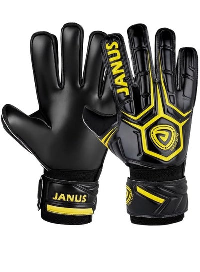 Buy Football Goalkeeper Gloves with Fingersave, Breathable Soccer Goalie Gloves, 4mm Latex, for Kids Youth and Adult (5) in Saudi Arabia