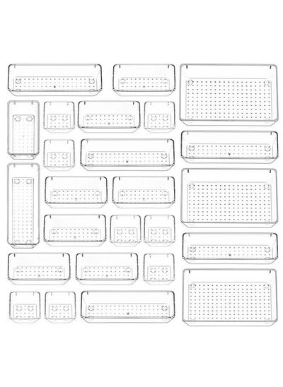 اشتري 25 Pcs Clear Plastic Drawer Organizers Set في السعودية