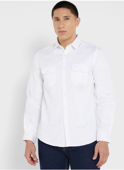 Buy Pure Cotton Casual Double Pocket Shirt in Saudi Arabia