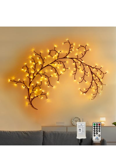 Buy Lighted Willow Vines Lights for Home Decor 7.6Ft  Swags Decoration Indoor Walls Decor Artificial Plants Tree Branches 144 LEDs Willow Vine Lights for Walls Bedroom Living Room Decor in Saudi Arabia