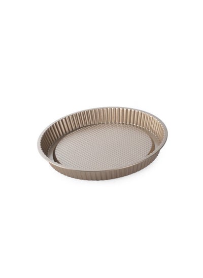 Buy Round Carbon Steel Baking Pan Gold 23x3.5cm in Saudi Arabia