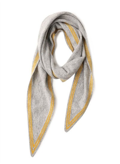 اشتري Korean Version Warm And Versatile Triangular Small Scarf Grey في الامارات