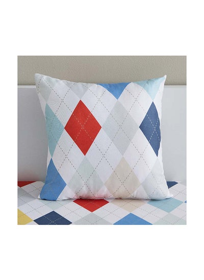 Buy Nora Plaid Reversible Filled Cushion 40 x 40 cm in Saudi Arabia