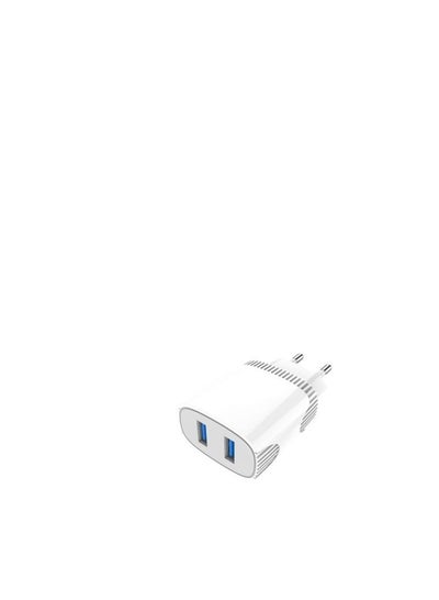 Buy A811 2.4 A IQ Home charger Plus IPHONE Cable 2 USB - White in Egypt
