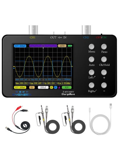 Buy Oscilloscope - 2 Channel Handheld Digital Oscilloscope Kit, 50MSa/s Sampling Rate, 10MHz Bandwidth, Trigger Function Auto/Nomal/Single, Portable Automotive Oscilloscope in Saudi Arabia