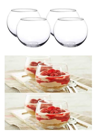 Buy Cheesecake glasses 8 transparent pieces in Saudi Arabia