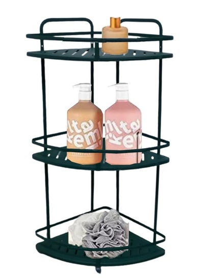 Buy 3-Tier Metal Triangle Corner Storage Shelf in UAE