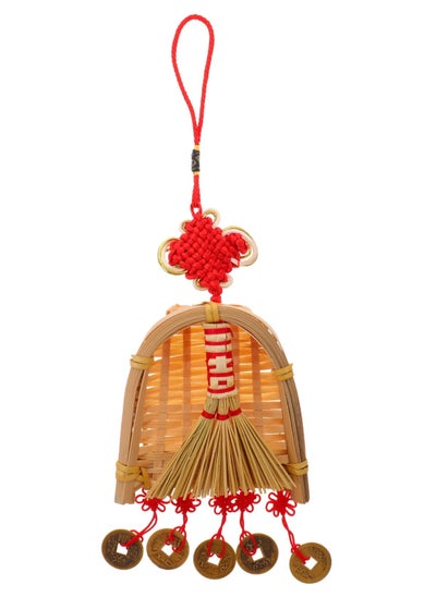 اشتري Chinese Lucky Decoration, Good Luck Charms Decor Chinese Knot Lucky Coins I-Ching Fortune Coin Chinese Broom And Healthy, Chinese New Year Car Decoration في الامارات