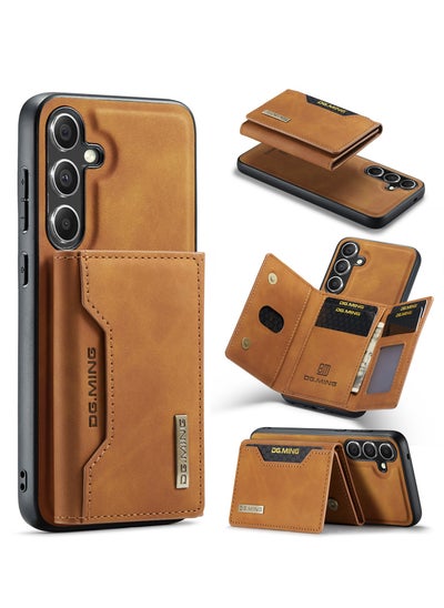 Buy Wallet Case for Samsung Galaxy S24 , DG.MING Premium Leather Phone Case Back Cover Magnetic Detachable with Trifold Wallet Card Holder Pocket for Samsung Galaxy S24 (Coffee) in UAE