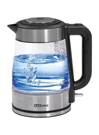 Buy Black and White KS-400 Glass Electric Water Kettle, 2 Liter, 2200 Watt, Silver in Egypt
