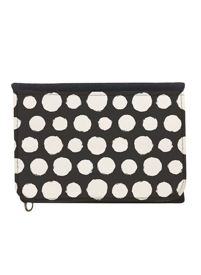 Buy Large And Small Circles Bi-Fold Wallet Black/White in UAE