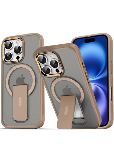 اشتري ( for iPhone 16 Pro Max ) Case Magnetic Kickstand Cover with Screen Camera Protection Support Wireless Charging Cover في الامارات