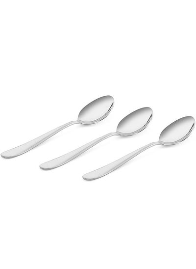 اشتري Silvanna 3-Piece Table Spoon Set, Silver - 20 cm في الامارات