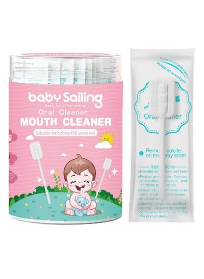 Buy 30-Pack Baby Toothbrush, Baby Tongue Cleaner, Newborn Gauze Mouth Cleaner. Gauze toothbrush. Baby Oral Cleansing Stick. Nursing Babies 0-36 Months in Saudi Arabia