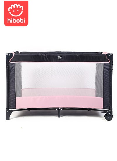 Buy Portable Play Yard with Carry Bag and Shoulder Strap, Pink in Saudi Arabia