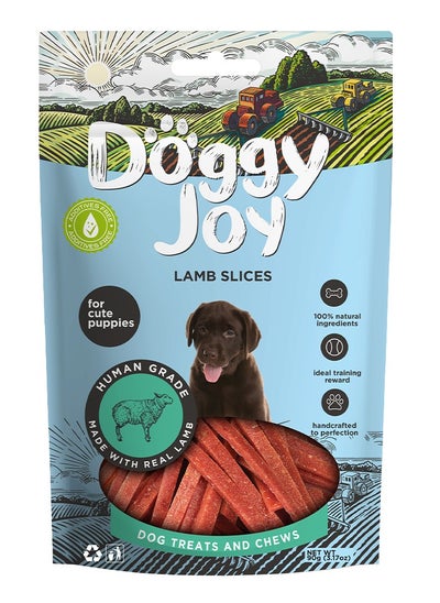 اشتري Doggy Joy Lamb Slices Puppy Treats 90g في الامارات