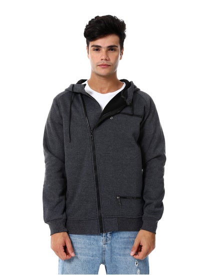 Buy Mens Front Pockets Zipped Hoodie in Egypt