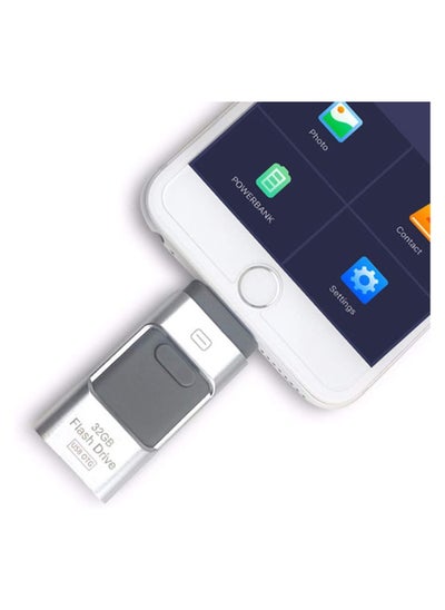 Buy ELTERAZONE  3-In-1 OTG USB 3.0 Memory Stick Pen Drives for iPhone/iPad/Android /PC (256GB, Silver) in UAE