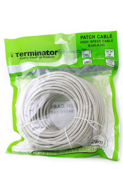 Buy 25 METER CAT-6 HIGH SPEED INTERNET CABLE WITH 2 SIDE RJ-45 JACK  TERMINATOR in UAE