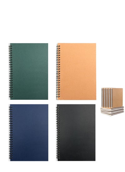 Buy Pack 4 Of A5 Spiral Notebooks, 100 Pages, Lined Paper, Suitable For Office And School Supplies in UAE