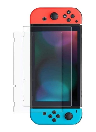 Buy Screen Protector 2 Pack Compatible For Nintendo Switch Screen Tempered Glass Screen Saver Protector Film Transparent HD Clear and Anti-Scratch in UAE