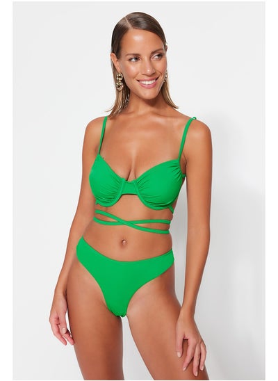 اشتري Green Underwire Tie Bikini Top TBESS23BU00244 في مصر