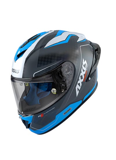 Buy FULL FACE helmet AXXIS COBRA rage A0 gloss pearl white in UAE