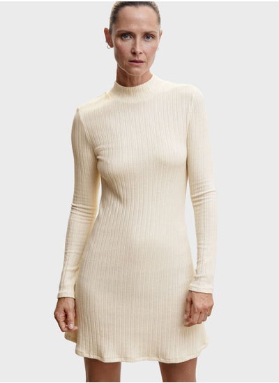 Buy Ribbed Knitted Dress in Saudi Arabia