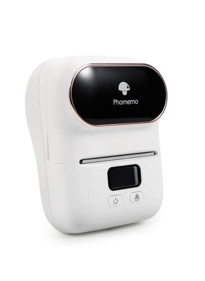 Buy Phomemo M110 Portable Thermal Label Printer Bluetooth Connection Apply For Labeling Shipping Office Cable Retail Barcode And More with 1 40×30mm Label Roll White in UAE