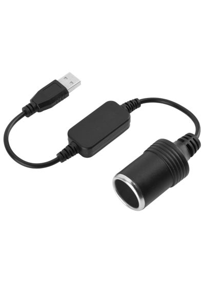 اشتري منفذ USB إلى مقبس ولاعة سجائر السيارة 12 فولت سلك محول أنثى لمسجل القيادة وشاحن سيارة الكلب الإلكتروني وغيرها من المعدات الإلكترونية للسيارات في السعودية