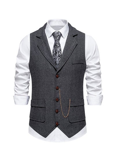 Buy New Retro Lapel Suit Vest in UAE