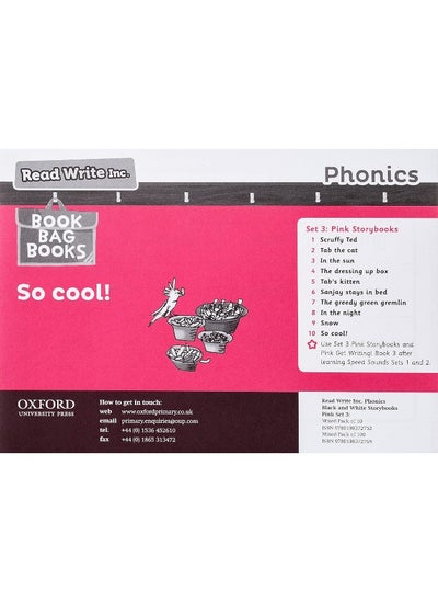 Buy Read Write Inc - Phonics Set 3 Pink Story Books - Black and White Pack of 10 in UAE