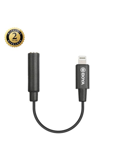 Buy BOYA BY-K3 3.5mm TRRS Female to Lightning Adapter Cable (2.4") with 2 years warranty - official distributor in Egypt