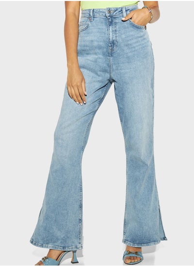 Buy High Waist Flared Jeans in Saudi Arabia