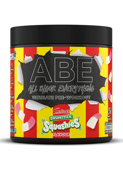 Buy ABE Ultimate Pre-Work, Elevate Energy, Enhance Focus and Concentration, Increase The Blood Flow and Pump, Drumstick Squashies Flavor, 375g in UAE