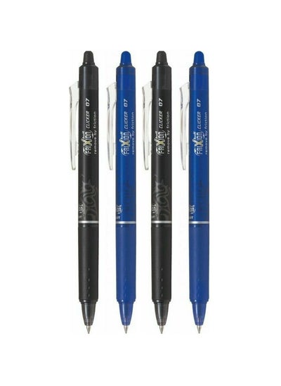 اشتري 4-Piece Frixion Clicker Erasable Ball Pen 0.7mm Tip Multicolour في الامارات