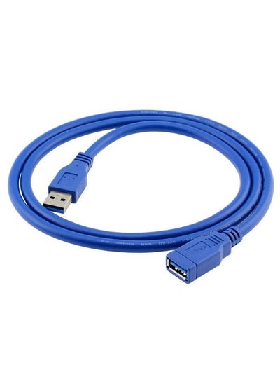 Buy USB 3.0 Extended line AM to AF Connection Extension Cable, Computer Extension Line Adapter Cord Blue(1.5 Meter) in Saudi Arabia