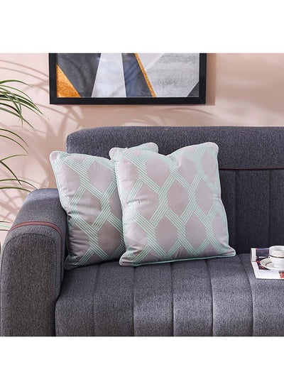 اشتري Bliss Briliant 2Piece Cushion Set | 100 % Cotton | Soft And Comfortable Pillow For Home And Living Room  L 45 X W 45 Cm  Grey  811500130575 في الامارات