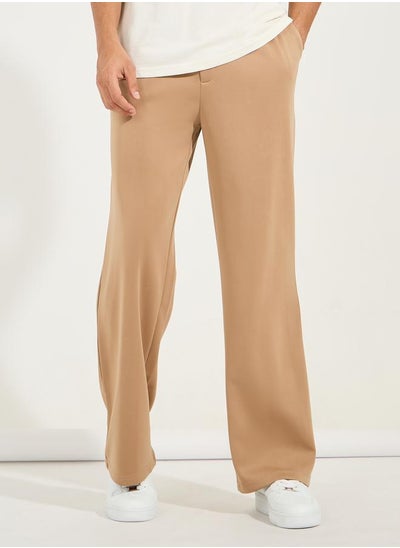 Buy Premium Scuba Relaxed Knit Pants with Pleat Detail in Saudi Arabia