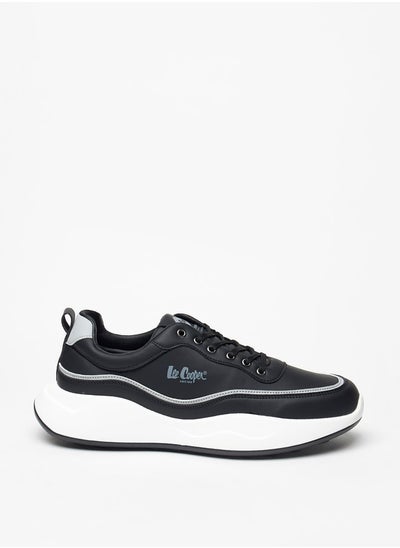 اشتري Men's Textured Sneakers with Lace-Up Closure في الامارات