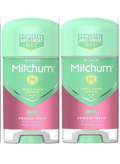 Buy Mitchum Powder Fresh Clear Gel AntiPerspirant Deodorant Powder Fresh (2 x 2.25 oz) in UAE